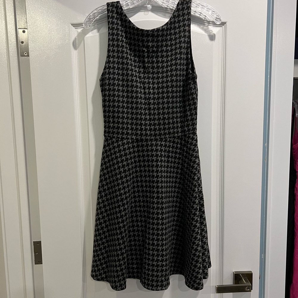 Aqua Houndstooth Dress